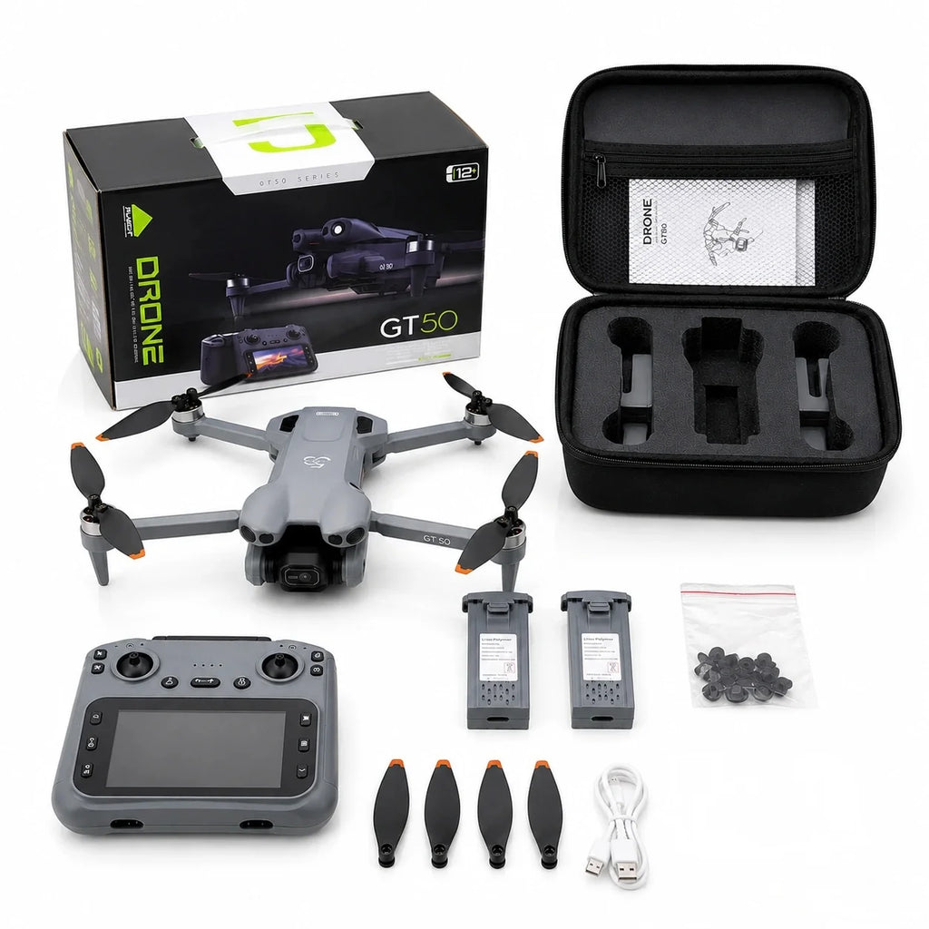 GT50 drone kit with display remote and carrying case