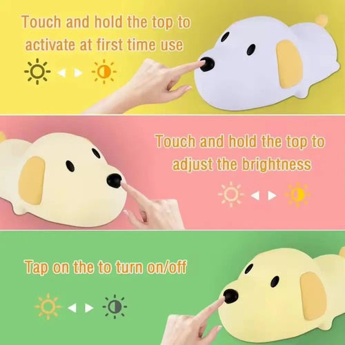 Cute Dog Silicone Night Light
