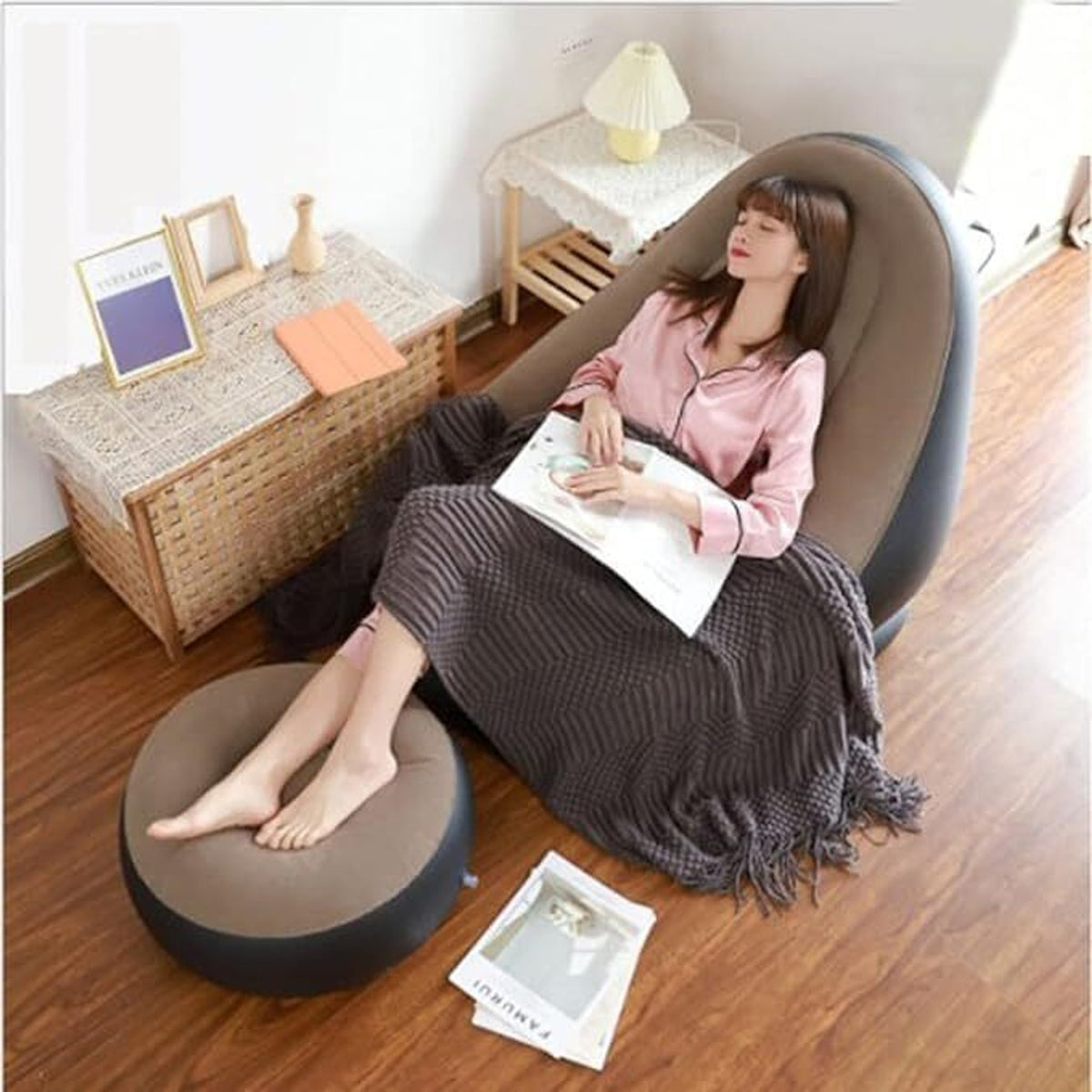 Soft flocked surface, PVC material and reinforced stitching details