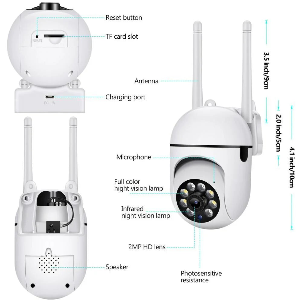 V380 Mini Smart WiFi Dual Band CCTV Camera 3MP