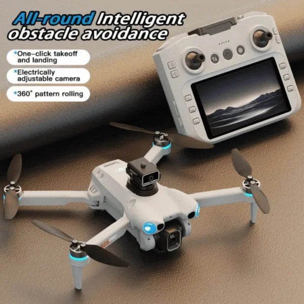 Drone obstacle avoidance and camera adjustment features