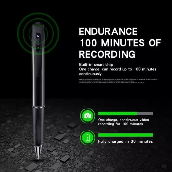 Camera pen recording battery illustration