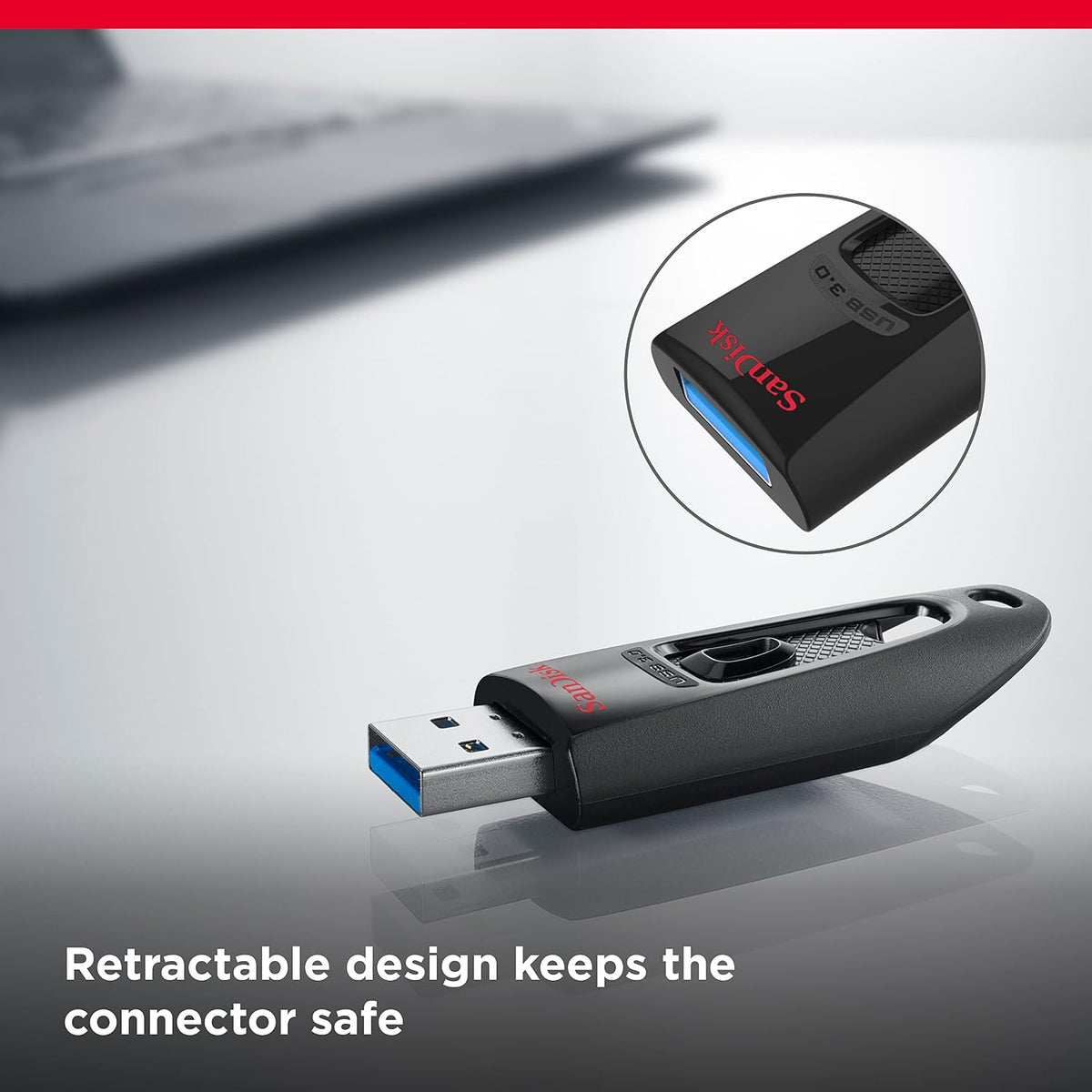 Laptop displaying SanDisk RescuePRO Deluxe file recovery software