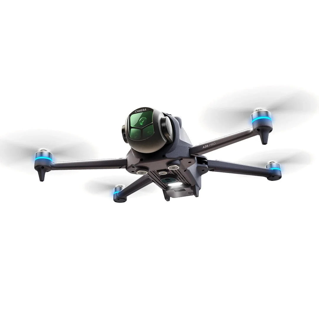 A26 Pro drone motor and optical flow feature illustration
