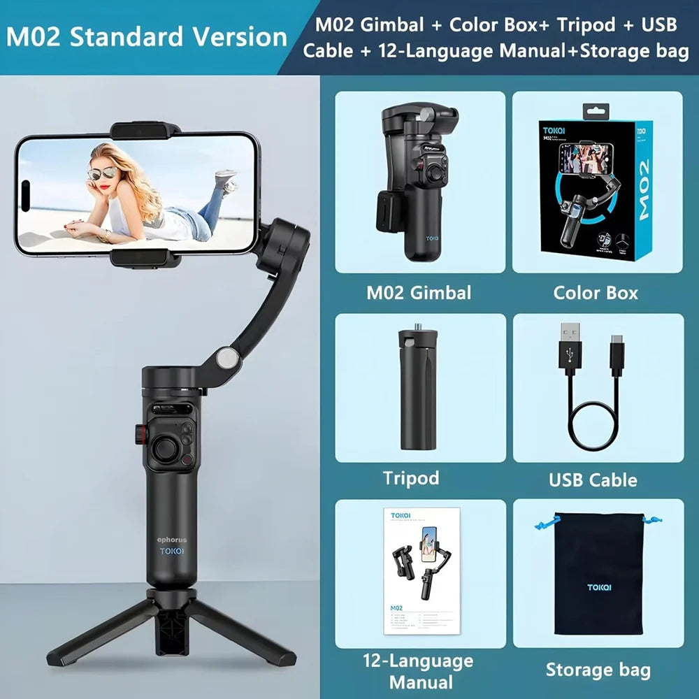 TOKQI M02 3-Axis Gimbal Stabilizer