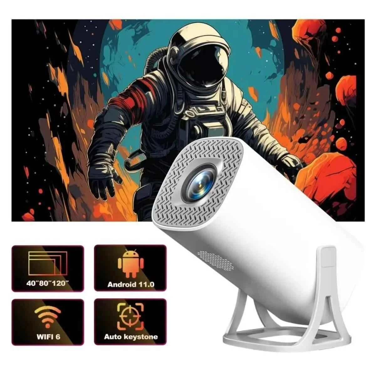 S40 Portable Projector – FHD/UHD Smart Wireless Projection